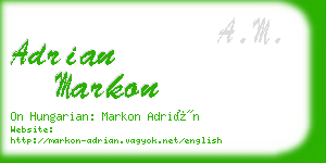 adrian markon business card